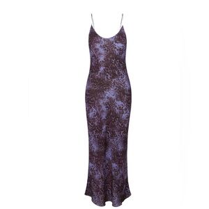Realisation Par Purple and Deep Violet Animal Print Slip